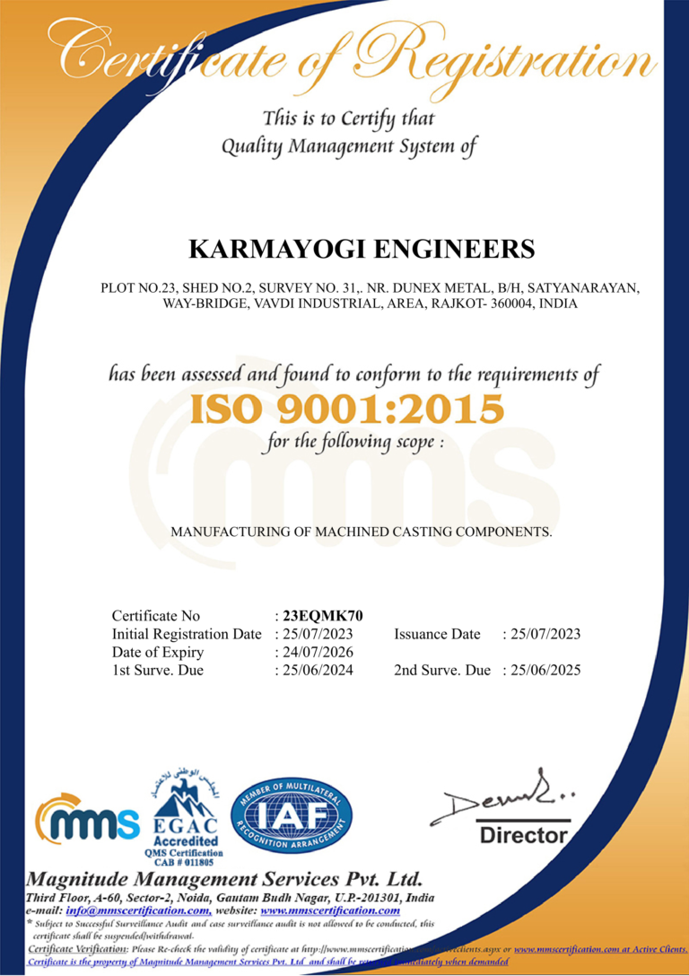 ISO 9001‑2015 certified quality management badge
